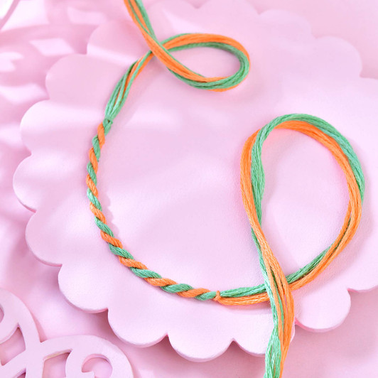 Kesariya Green Rakhi Thread