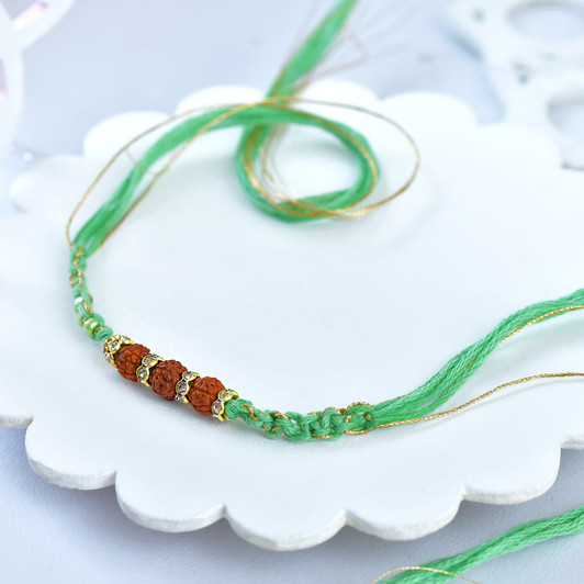 Emerald Rudra Trinity Rakhi