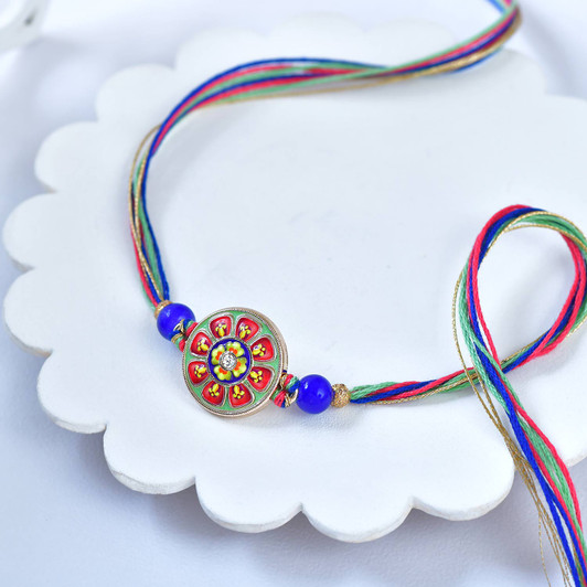 Multicolor Floral Classic Designer Rakhi (Loose)