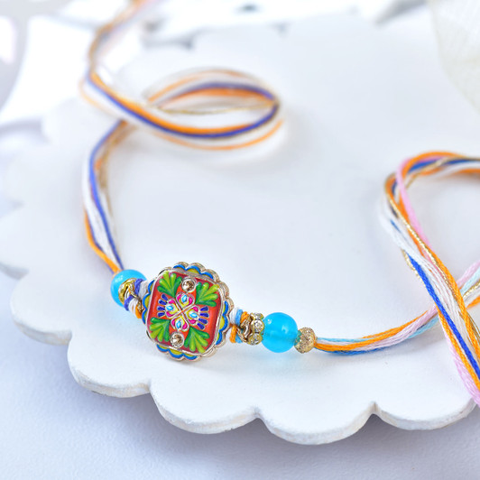 Vibrant Floral Motif Designer Rakhi (Loose)