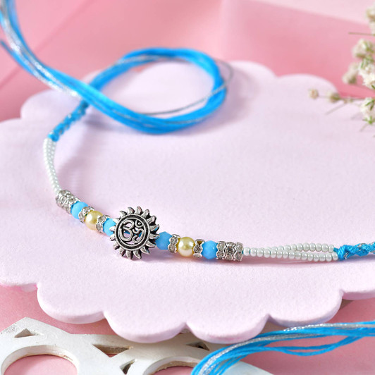 Om Rakhi with Fine Beads Work (Loose)
