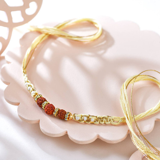 Serenity Rudraksha Pearl Rakhi (Loose)