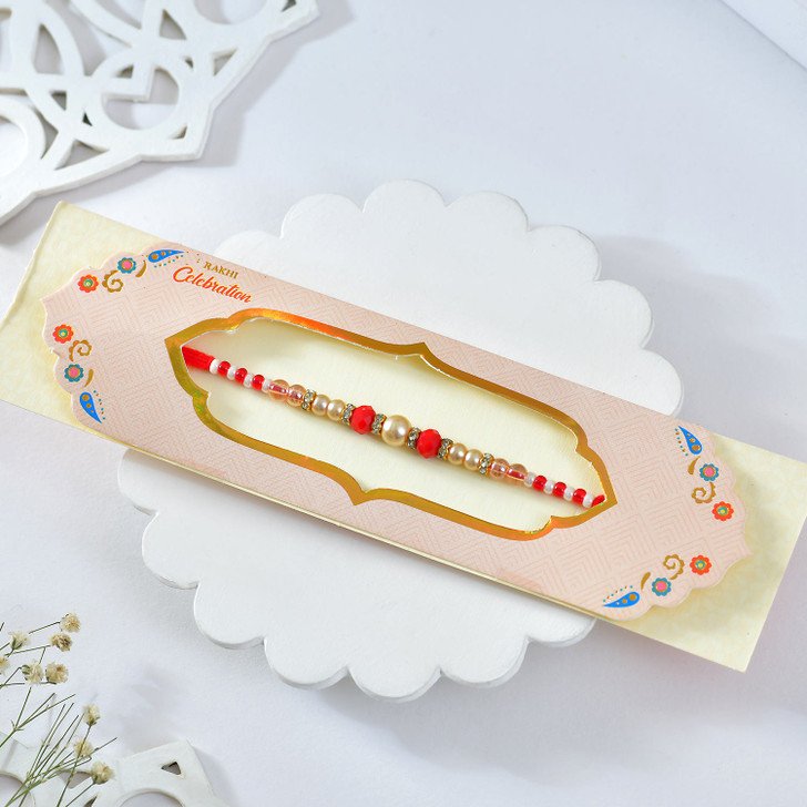 Classic Pearl Thread Rakhi