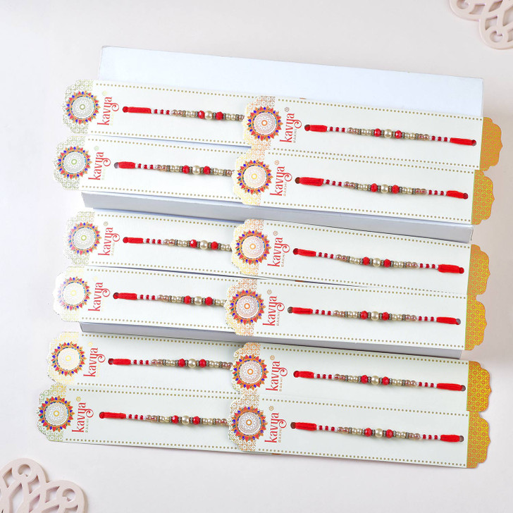 Classic Pearl Thread Rakhi