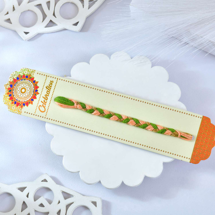 Green Bliss Braided Rakhi