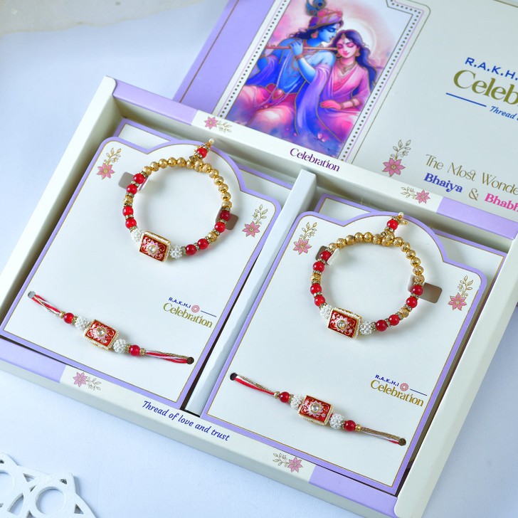 Royal Ruby Pearl Bhaiya Bhabhi Set