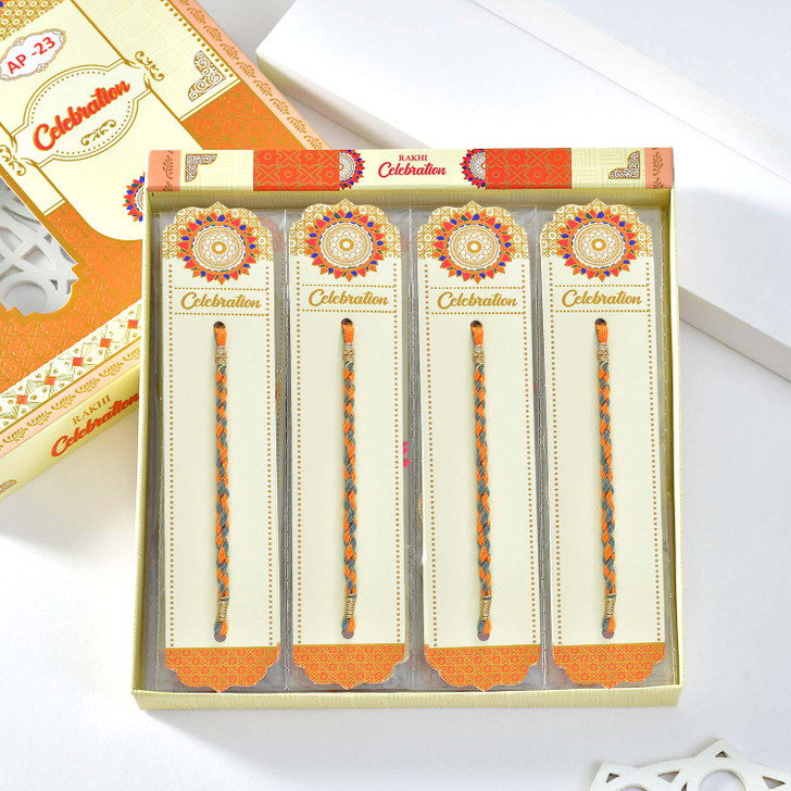 Kesariya Green Rakhi Thread