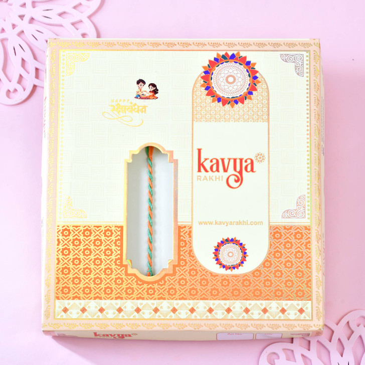 Kesariya Green Rakhi Thread