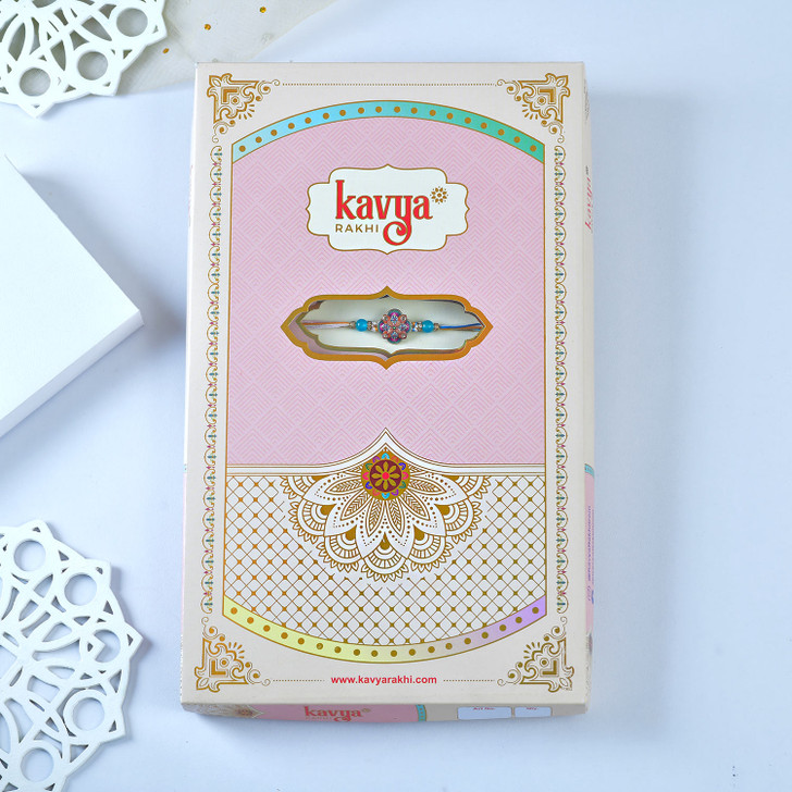 Pastel Multicolor Floral Designer Rakhi