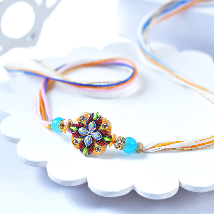 Royal Multicolor Floral Designer Rakhi