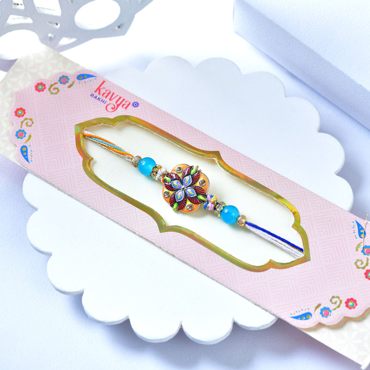 Royal Multicolor Floral Designer Rakhi