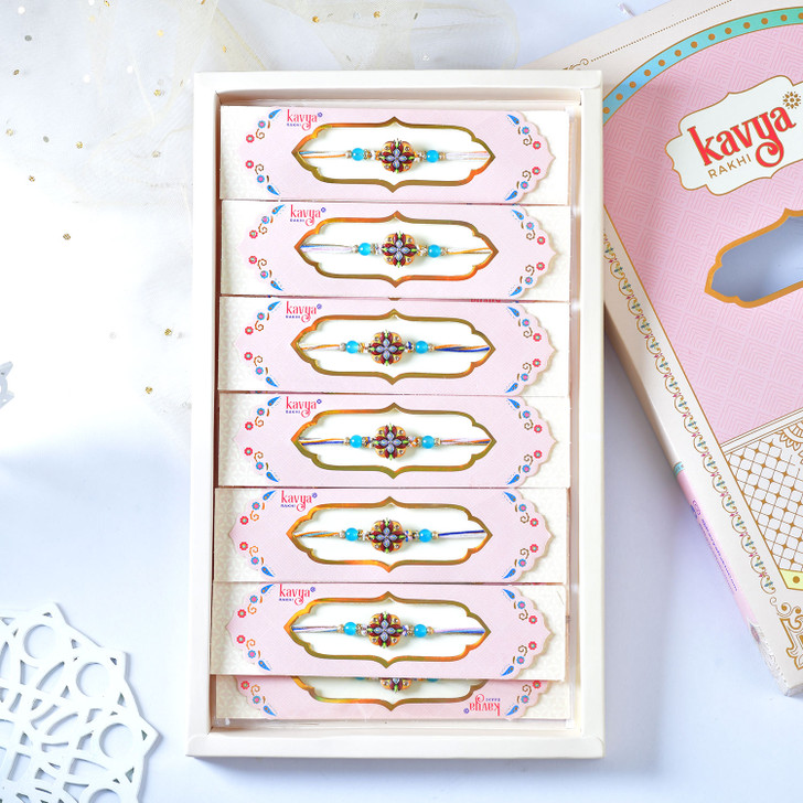 Royal Multicolor Floral Designer Rakhi