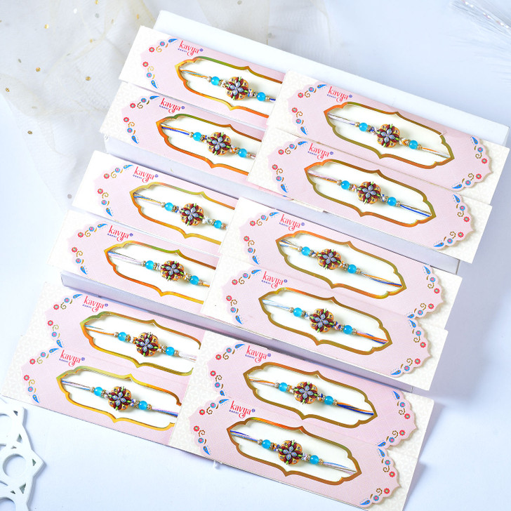 Royal Multicolor Floral Designer Rakhi