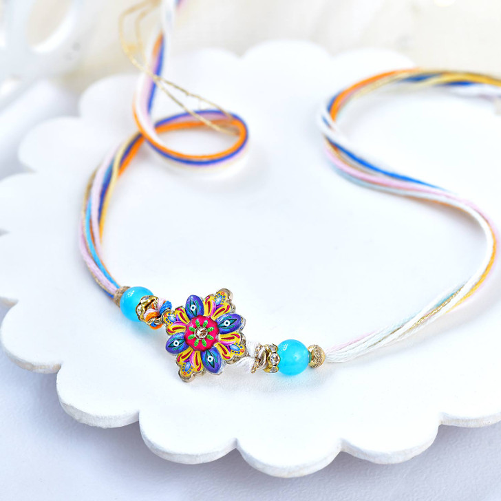 Rainbow Bloom Designer Rakhi
