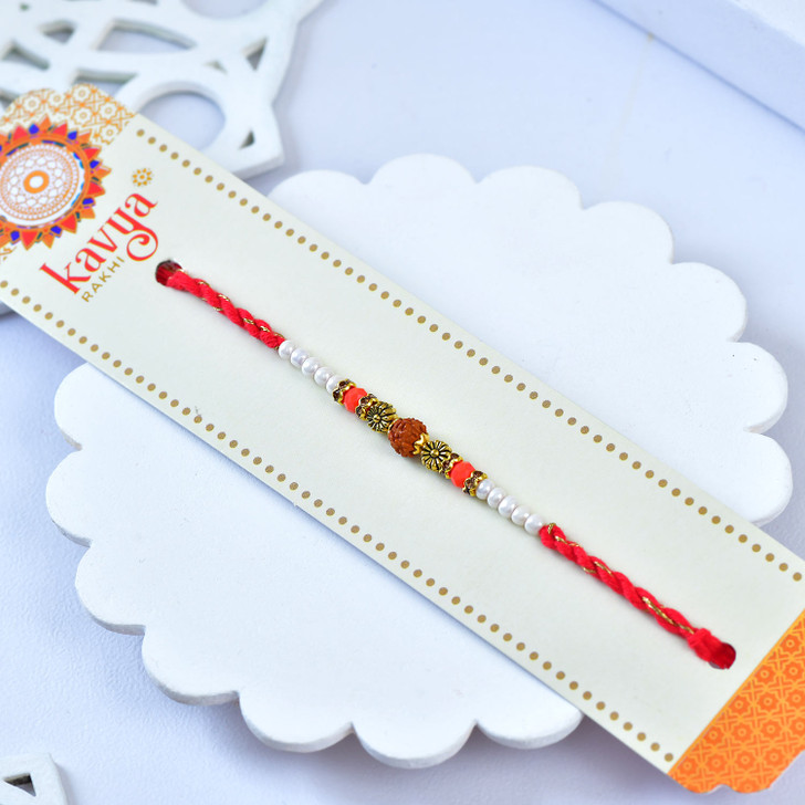 Divine Rudra Pearl Elegance Rakhi