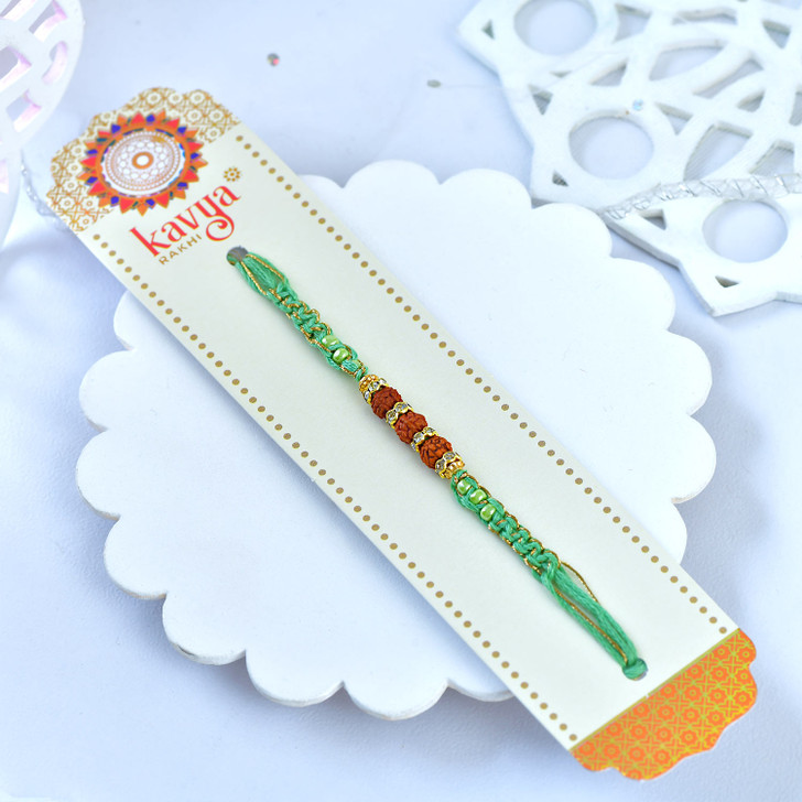 Emerald Rudra Trinity Rakhi