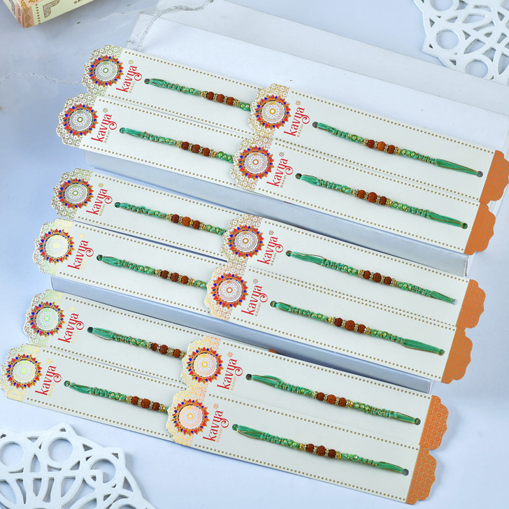 Emerald Rudra Trinity Rakhi