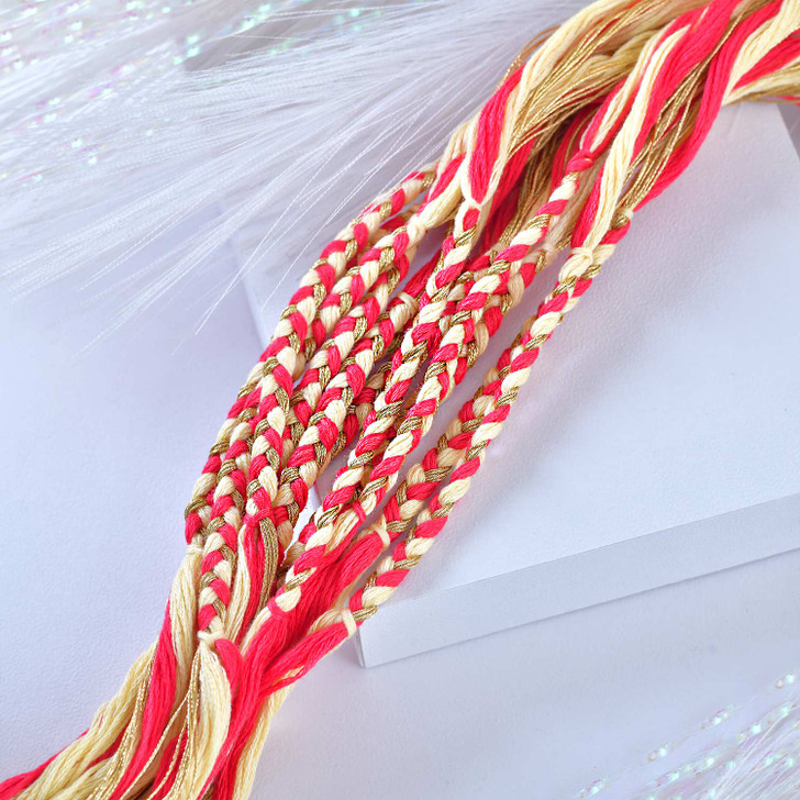 Sacred Red and Gold Braided Rakhi (Loose)