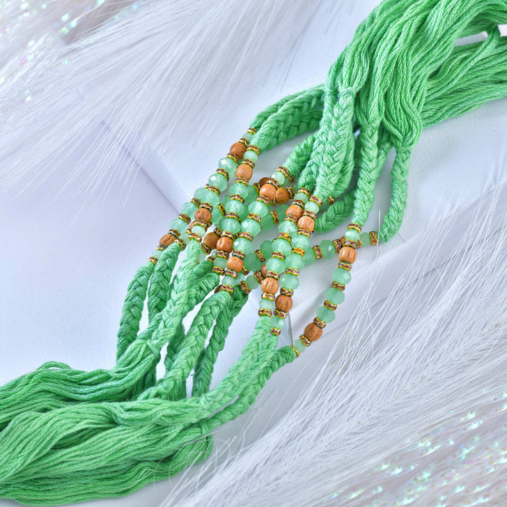 Spring Green Rudraksh Rakhi (Loose)