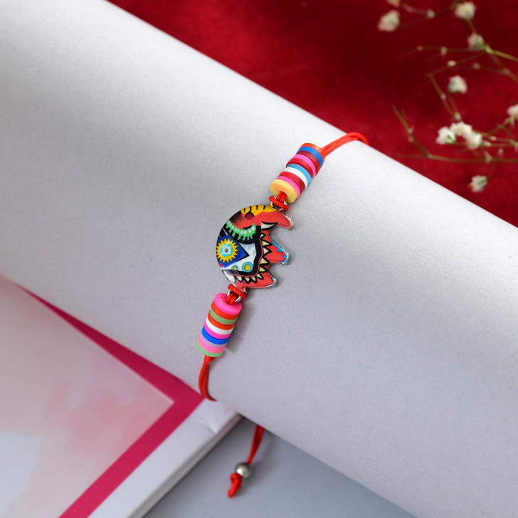 Tribal Elephant Kids Rakhi