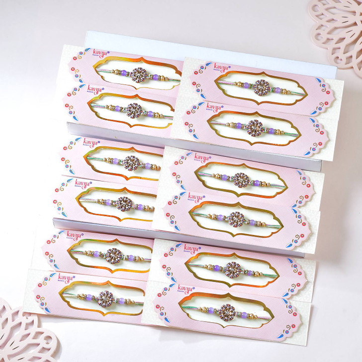 Peacock Bloom Pastel Designer Rakhi