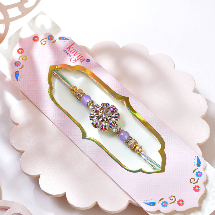 Peacock Bloom Pastel Designer Rakhi