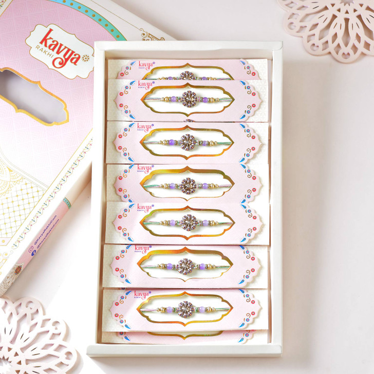 Peacock Bloom Pastel Designer Rakhi