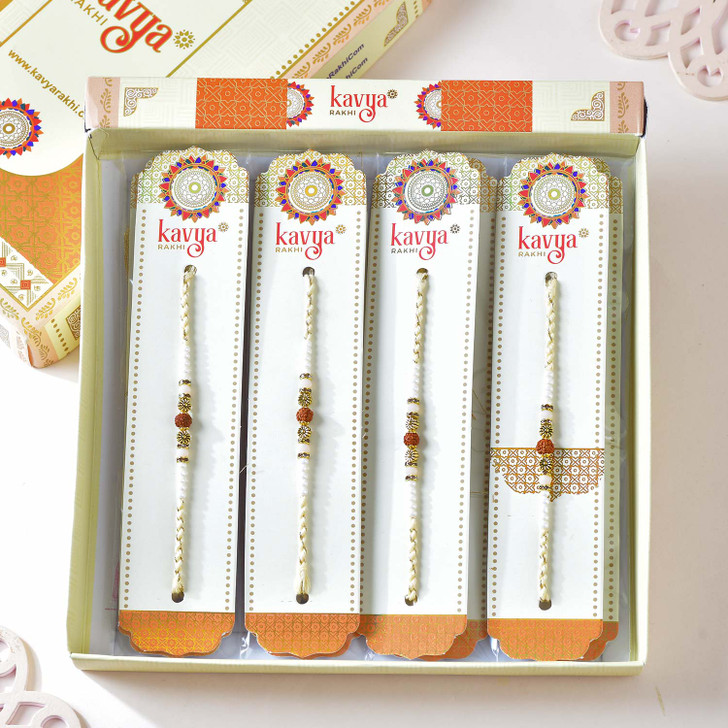 Golden Serenity Pearl Rakhi