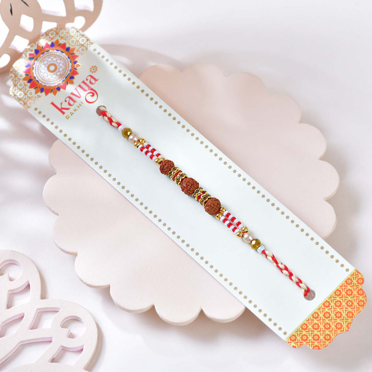 Divine Harmony Rudraksha Bead Rakhi