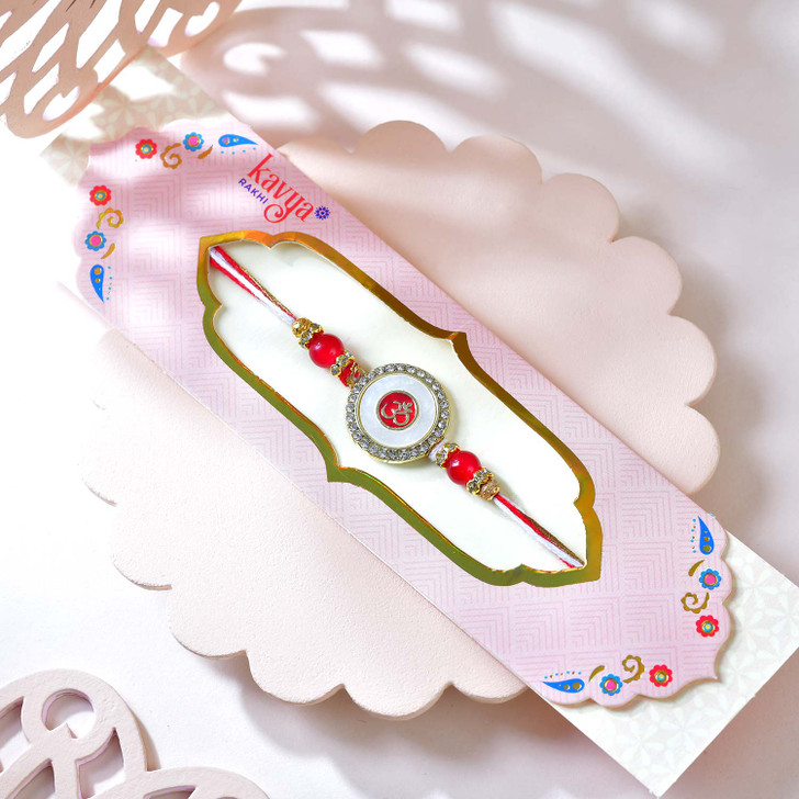 Divine Om Radiance Pearl Rakhi