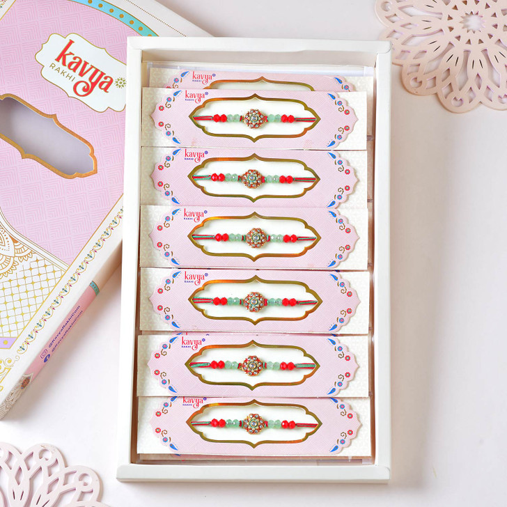 Emerald Bloom Designer Rakhi