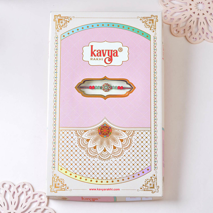 Emerald Bloom Designer Rakhi