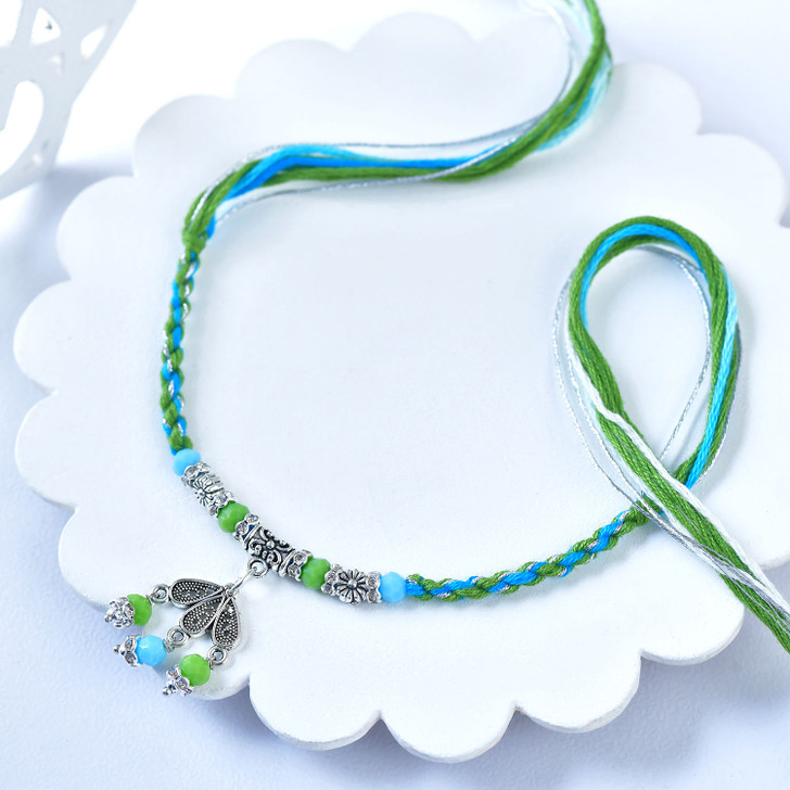 Emerald Breeze Charm Rakhi (Loose)