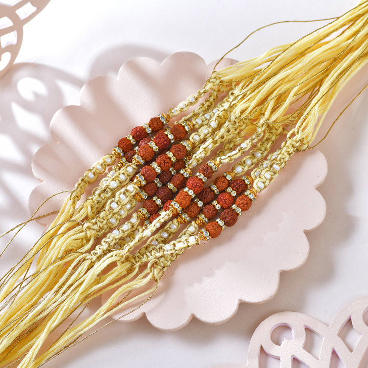 Serenity Rudraksha Pearl Rakhi (Loose)