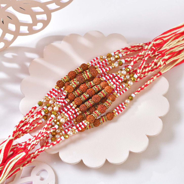 Divine Harmony Rudraksha Bead Rakhi (Loose)