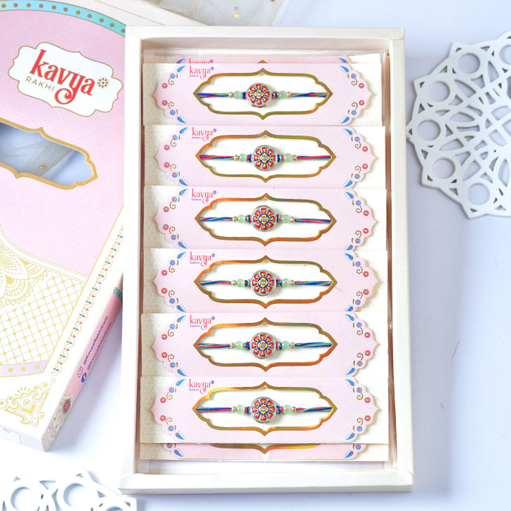 Multicolor Floral Charm Rakhi