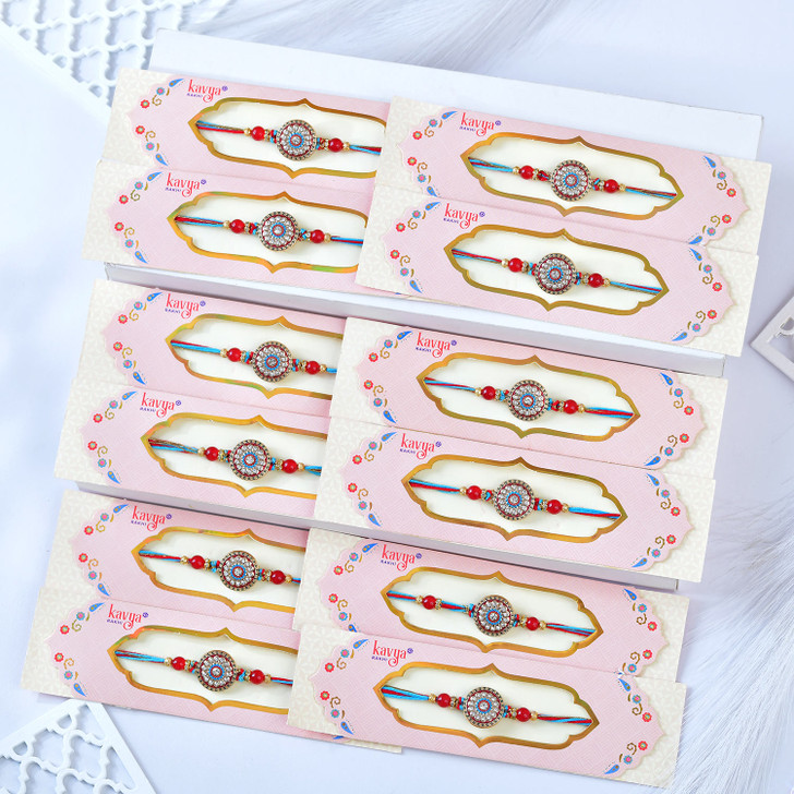 Kavya Royal Mandala Stone Rakhi