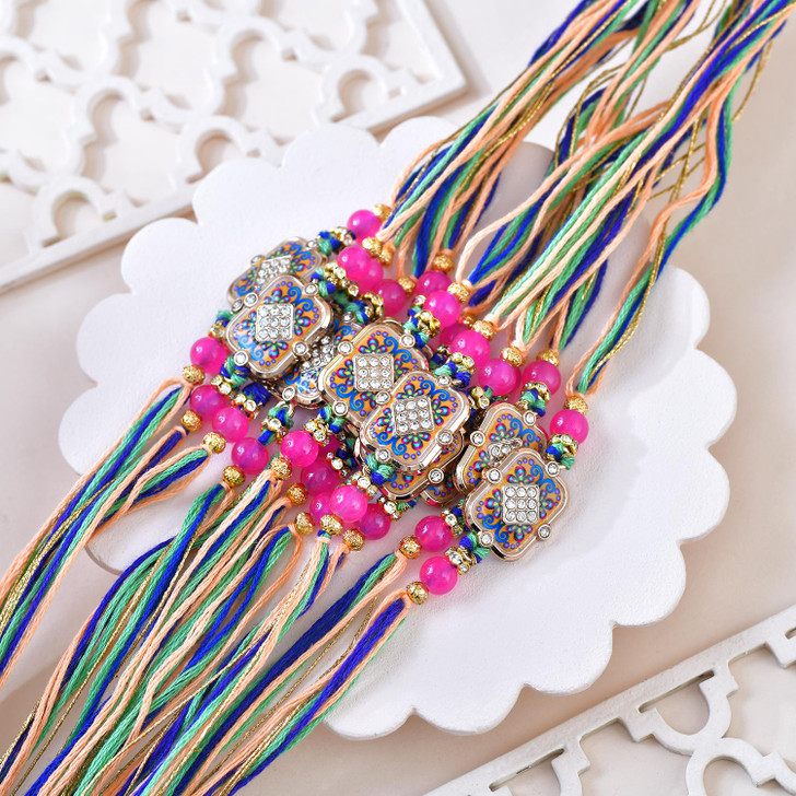 Kavya Royal Multicolor Designer Rakhi (Loose)