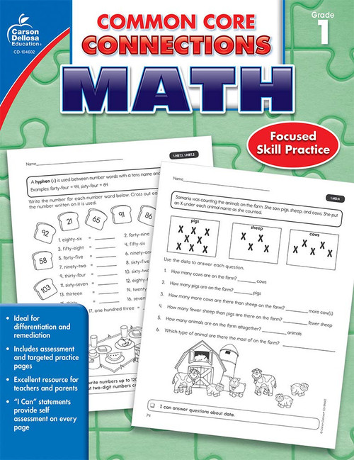 Common Core Connections Math Workbook Grade 1 Paperback