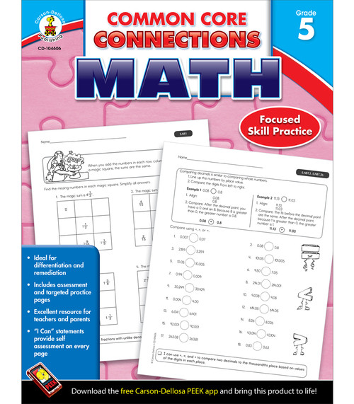 Common Core Connections Math Workbook Grade 5 Paperback