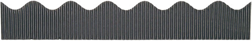 Black Corrugated Border Trim, 2-1/4 Inch x 50 Feet