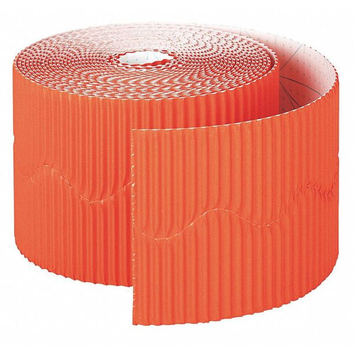 Orange Corrugated Border Trim, 2-1/4 Inch x 50 Feet