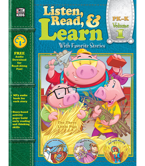 Listen, Read, & Learn Volume 1 Workbook Grade PK-K Paperback