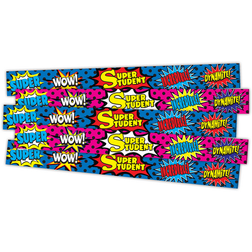 Superhero Super Student Slap Bracelets