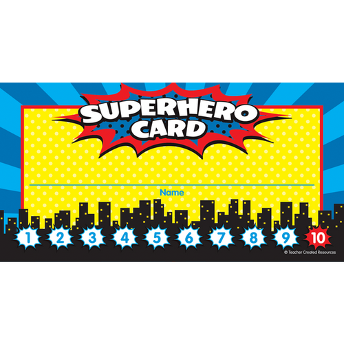 Superhero Punch Cards