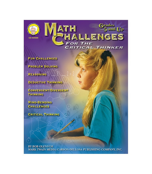 Math Challenges for the Critical Thinker  Grade 5-8 Paperback