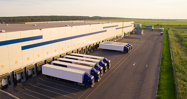 Trucks at Warehouse