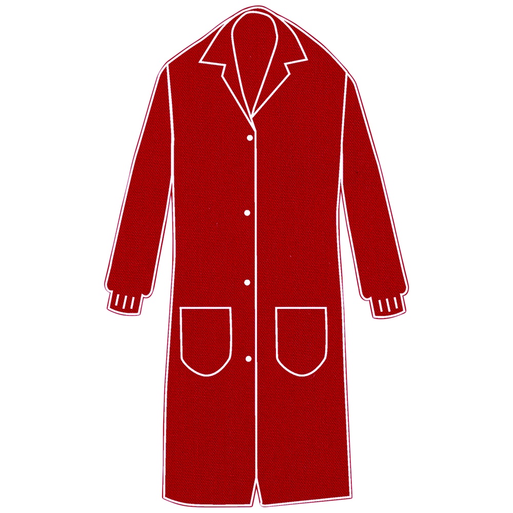 Southern Apparel Inc. Butcher Frocks, Long-Sleeves with Knit Cuffs, 2 Outside Bottom Pockets, Dome Snaps, 7oz