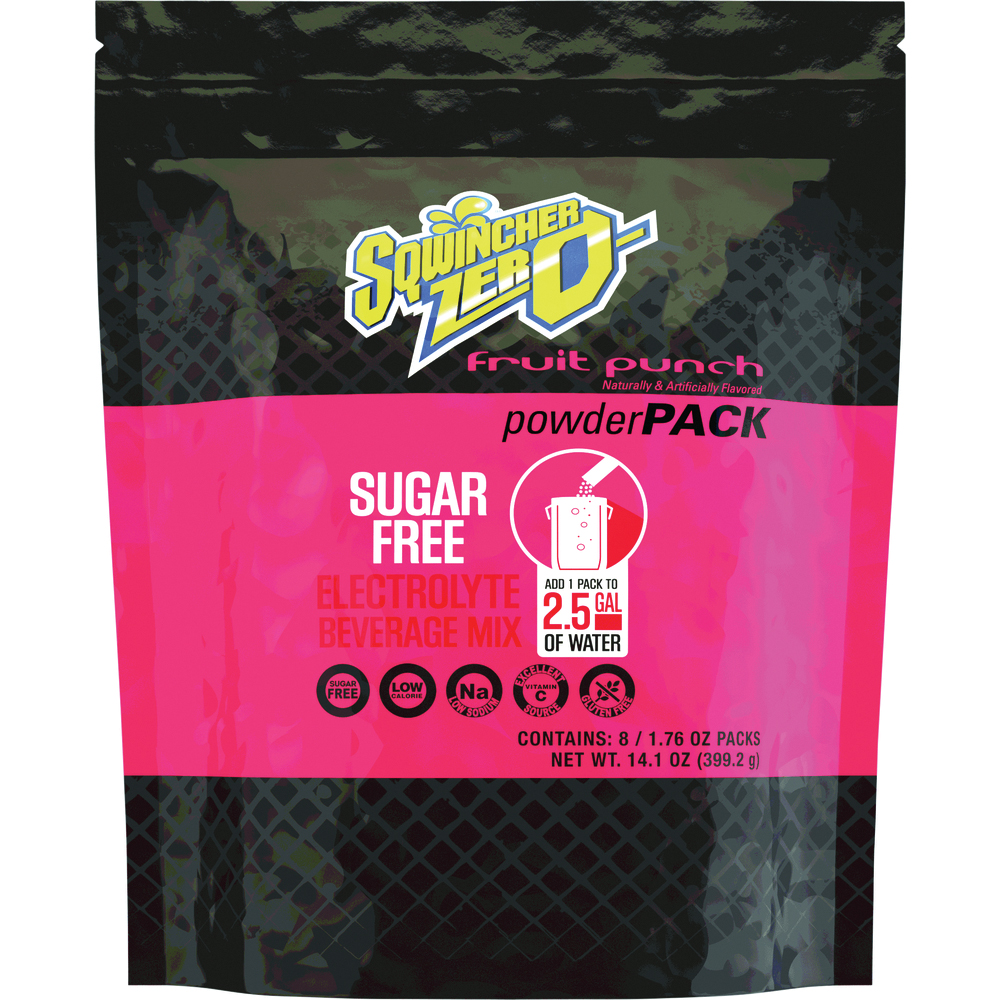 Sqwincher® ZERO Powder Pack Electrolyte Hydration Drink Mix