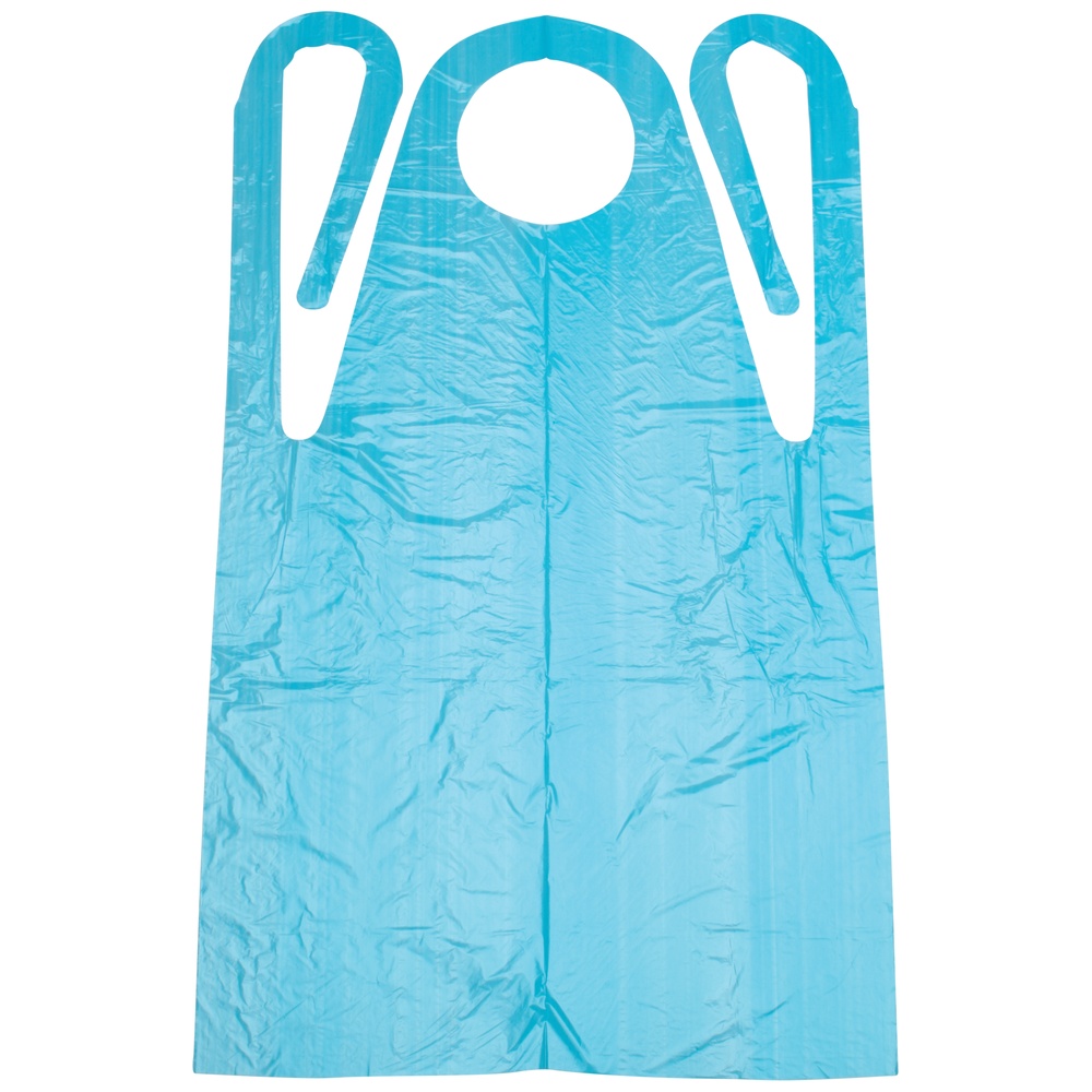 Prime Source Disposable Polyethylene Aprons, Individually Wrapped, 1 Mil, Blue